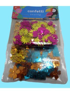 Tropical Tiki Table Scatter Party Confetti Flamingo Sun Pink Turquoise Gold